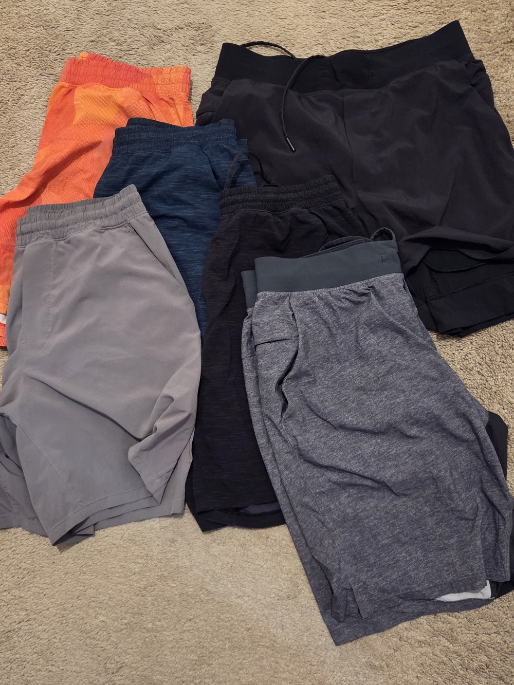 Lululemon Men's Athletic Shorts Lot of 6 - medium 7 inch